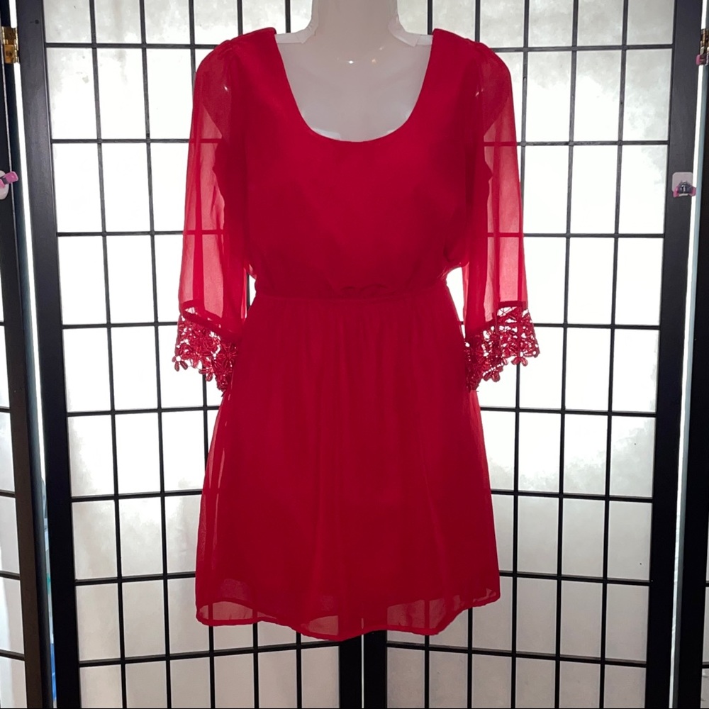 Charlotte Russe mini red cocktail dress size XS